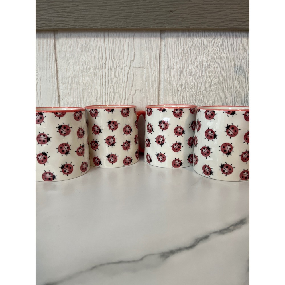 Strawberry Street Ladybug Mugs‎ Set of 4